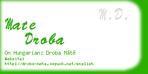 mate droba business card